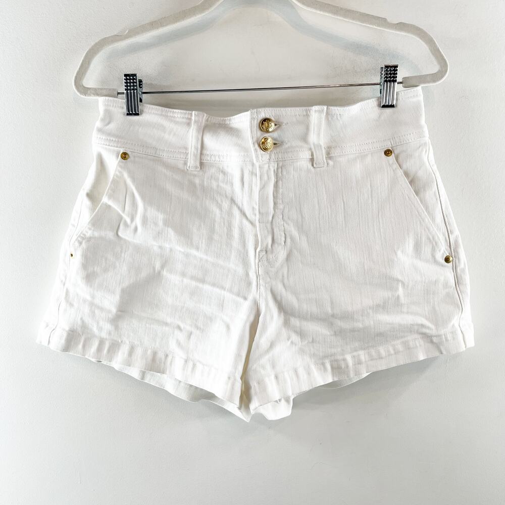 J. Crew Cotton Blend Mid Rise Denim Jean Shorts White Size 29